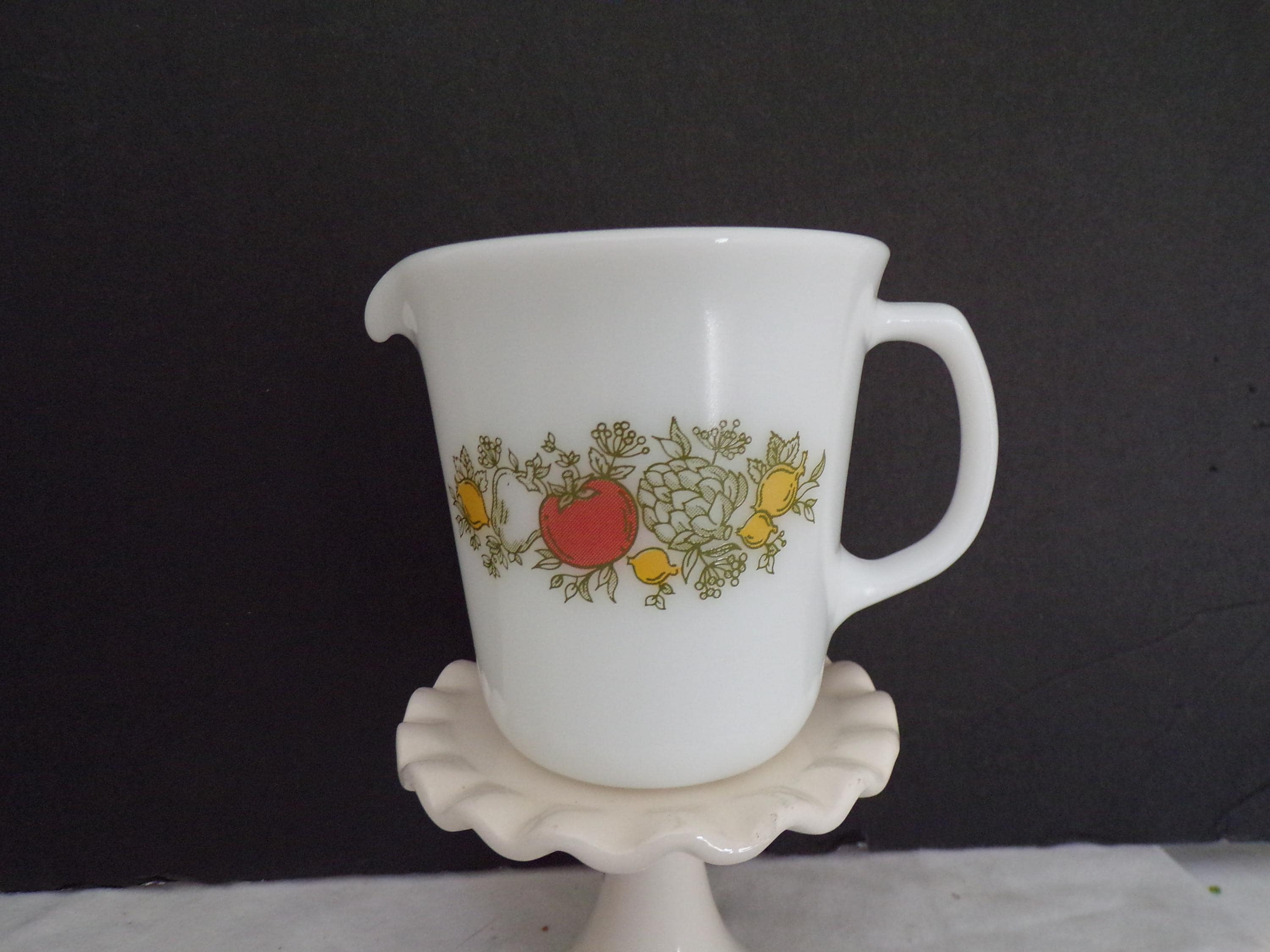 Vintage Milk Glass Spice of Life by Corning Pyrex Creamer - Etsy