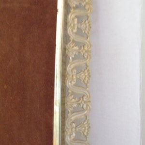 Vintage Vanity Mirror Hollywood Regency Large Rectangle Brass over Steel Ornate Filigree 15 x 10 x 1 1/4 image 8