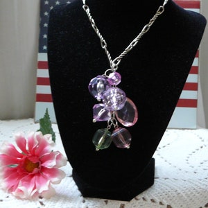 Prisms Dangle on Twisted Steel Chain 32&quot;