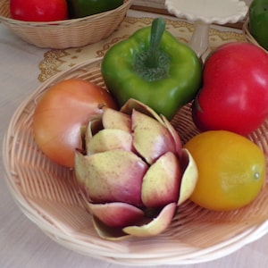 Artificial Plastic Fruit/Vegetable Basket Centerpiece, 7 Pieces image 5