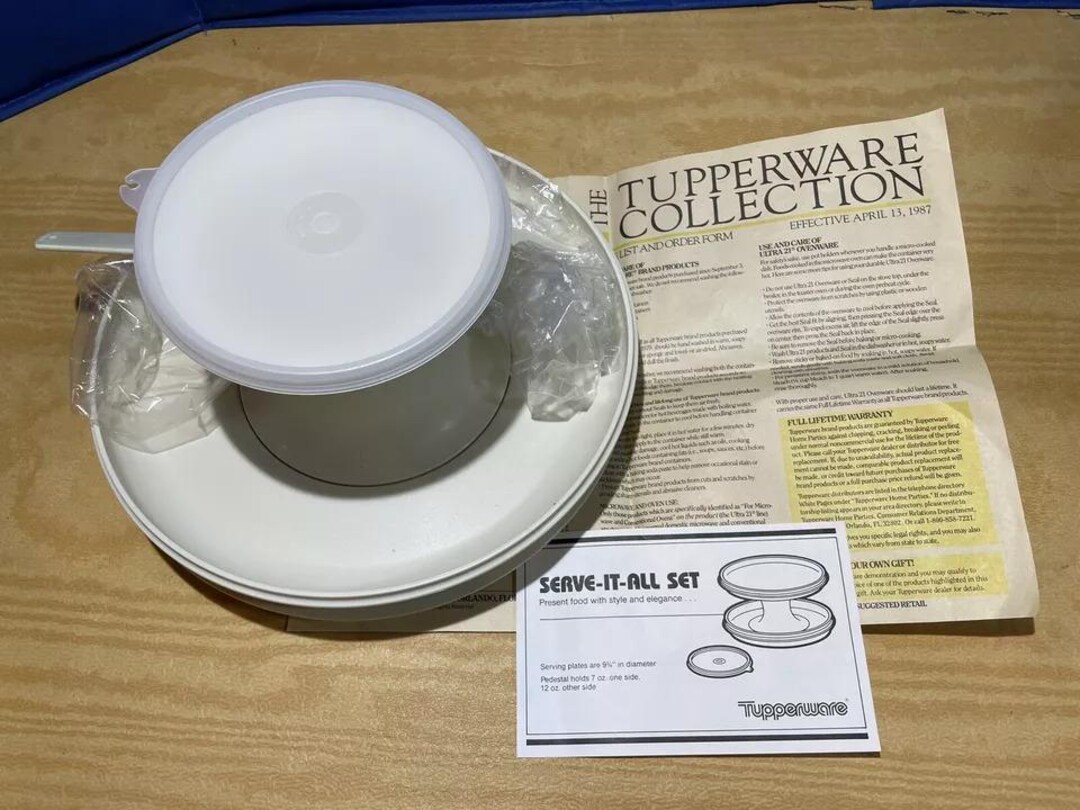 Vintage Serve-it All Tupperware Set in Almond USA 1983 - Etsy