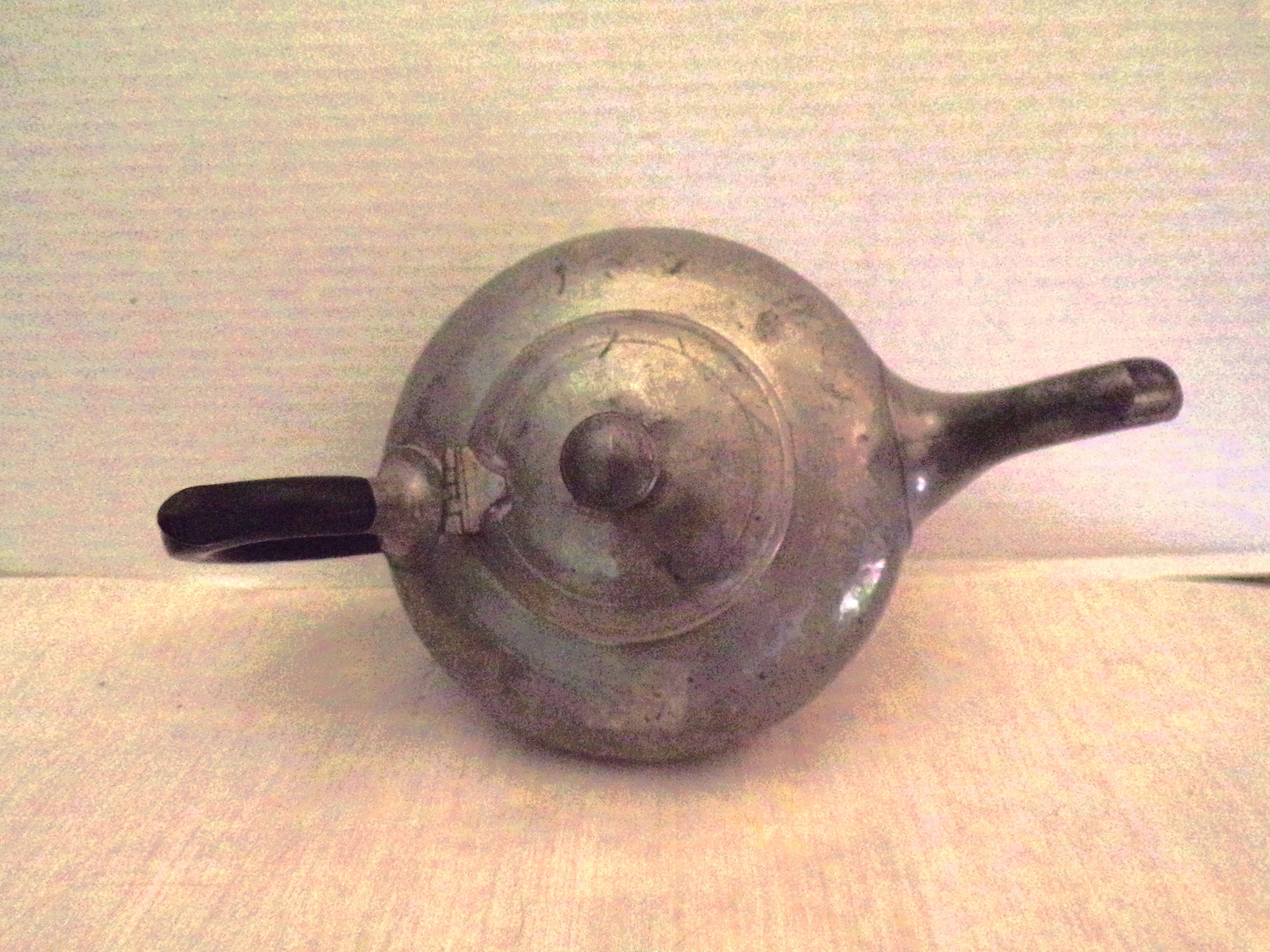 Antique Sheffield Hammered Pewter Tea Pot by James Dixon & Sons