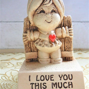 Eu te amo muito, estatueta Sillisculpts, Paula 1972, presente para o Dia dos Namorados, Dia das Mães