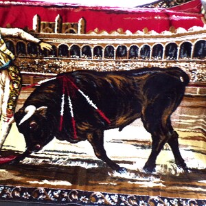 Vintage Matador Spanish Bullfighter Wall Tapestry, Extra Large Fringed ...