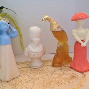 Vintage AVON Gay Nineties, Classic Young Boy Figurine, Bird in Paradise, Sweet Dreams Decanters