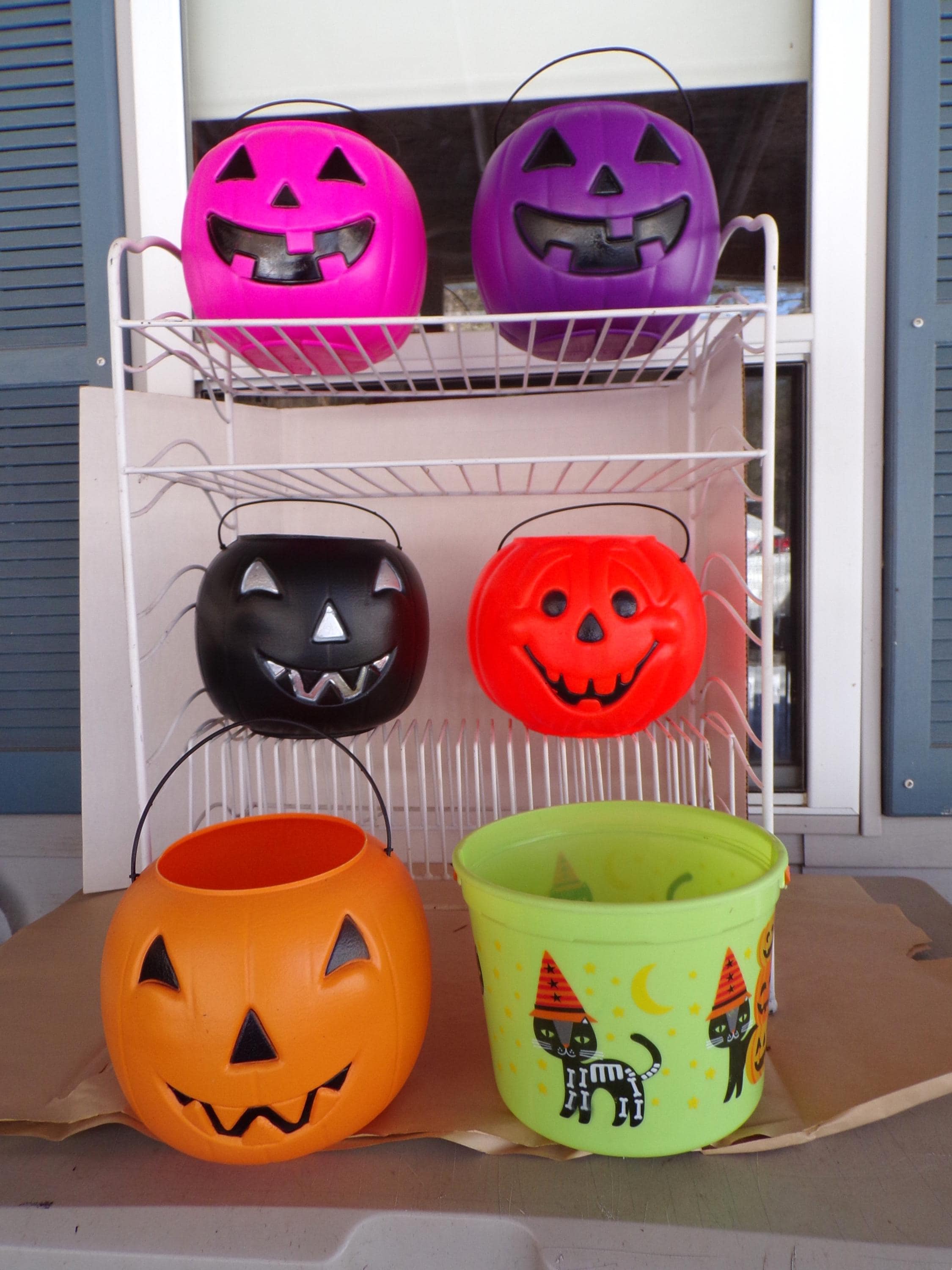 Vintage Halloween Blow Mold Big Jack Pumpkin Pail Trick or Treat Basket ...