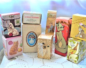 Vintage Avon Royal Pekingese, Lady Spaniel, Kitten Little, Princess of Yorkshire, Little Burro and Aristocat