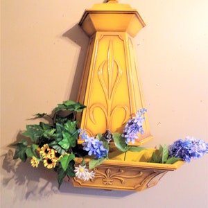 Vintage Syroco/Dart Fuente de agua de 2 piezas y jardinera Fleur de Lis Art Nouveau Design #4443, Two-Tone Gold, EE. UU.