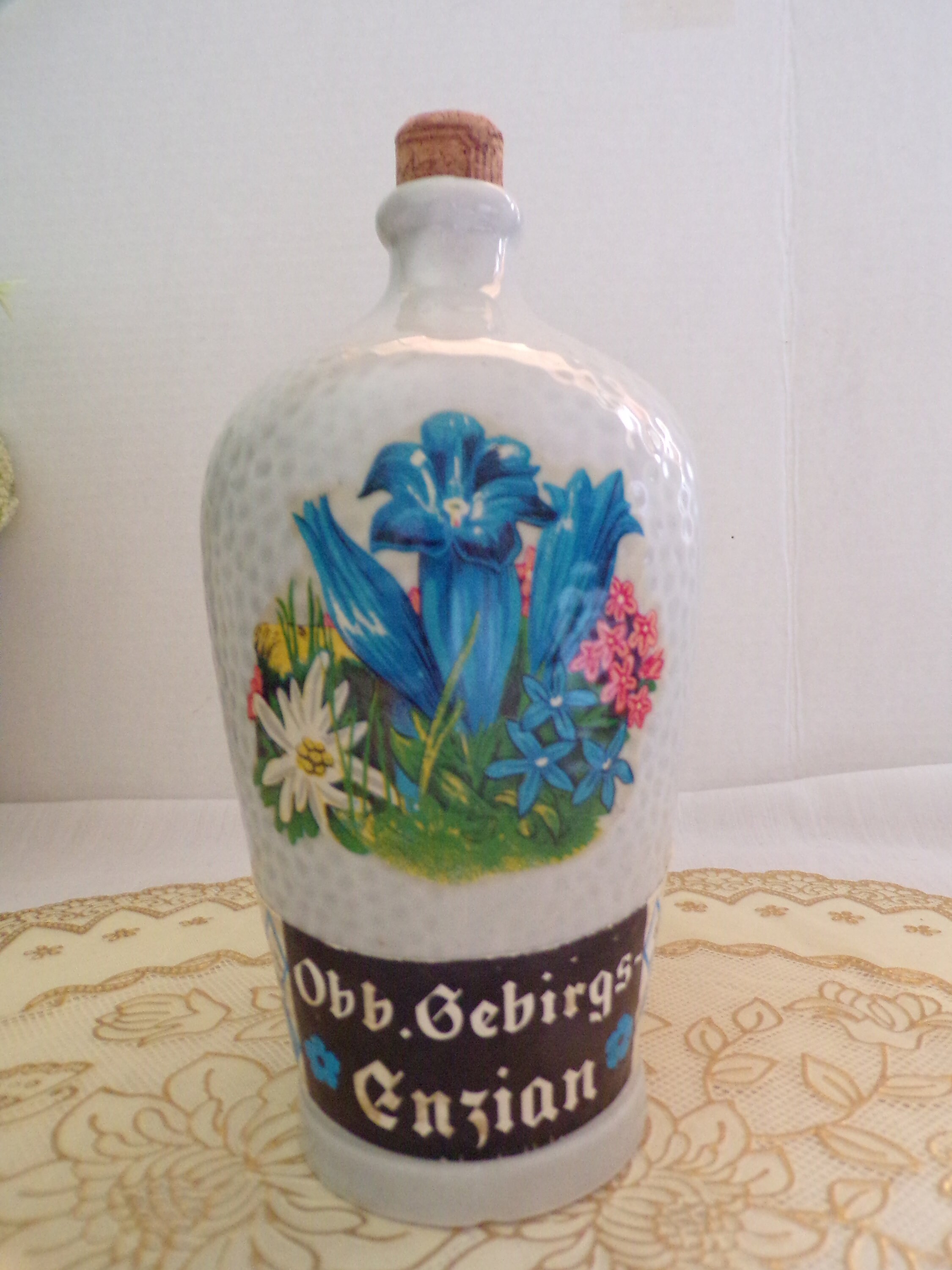 【 1900年ドイツ製　卓上セット 】　ガラス瓶/調味料ボトル　L1229M Vintage Georg Hemmeter Germany Stoneware Liquor Jug With