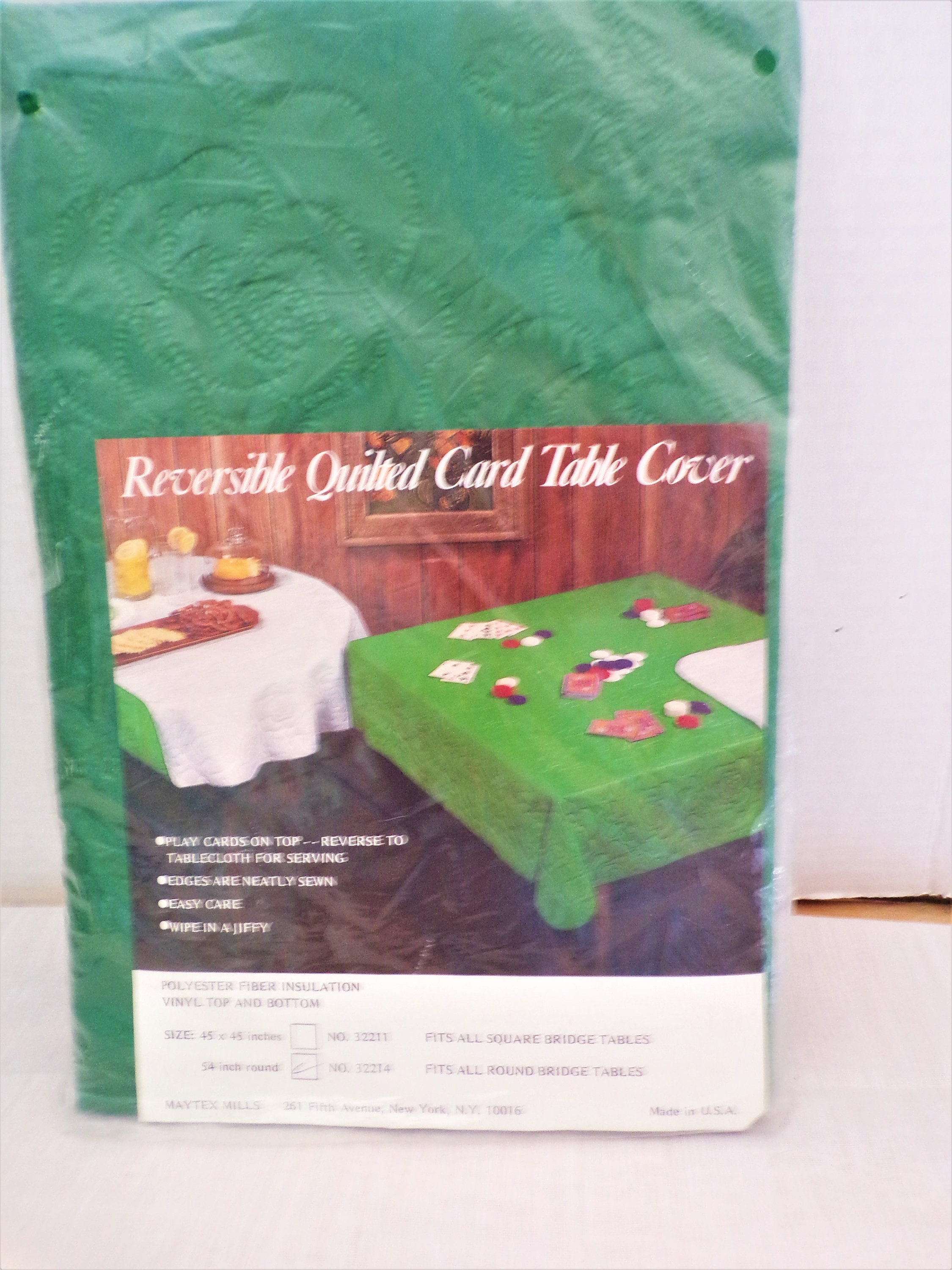 Reversible Quilted Card Table Cover 54
