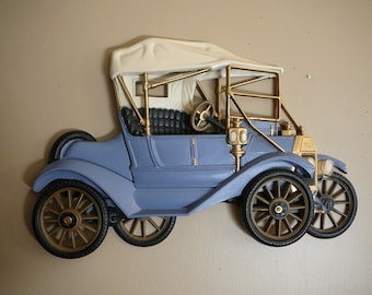Vintage Model T Ford Two Seat Runabout Wall Plaques by Burwood 2028-1, Father's Day Gift