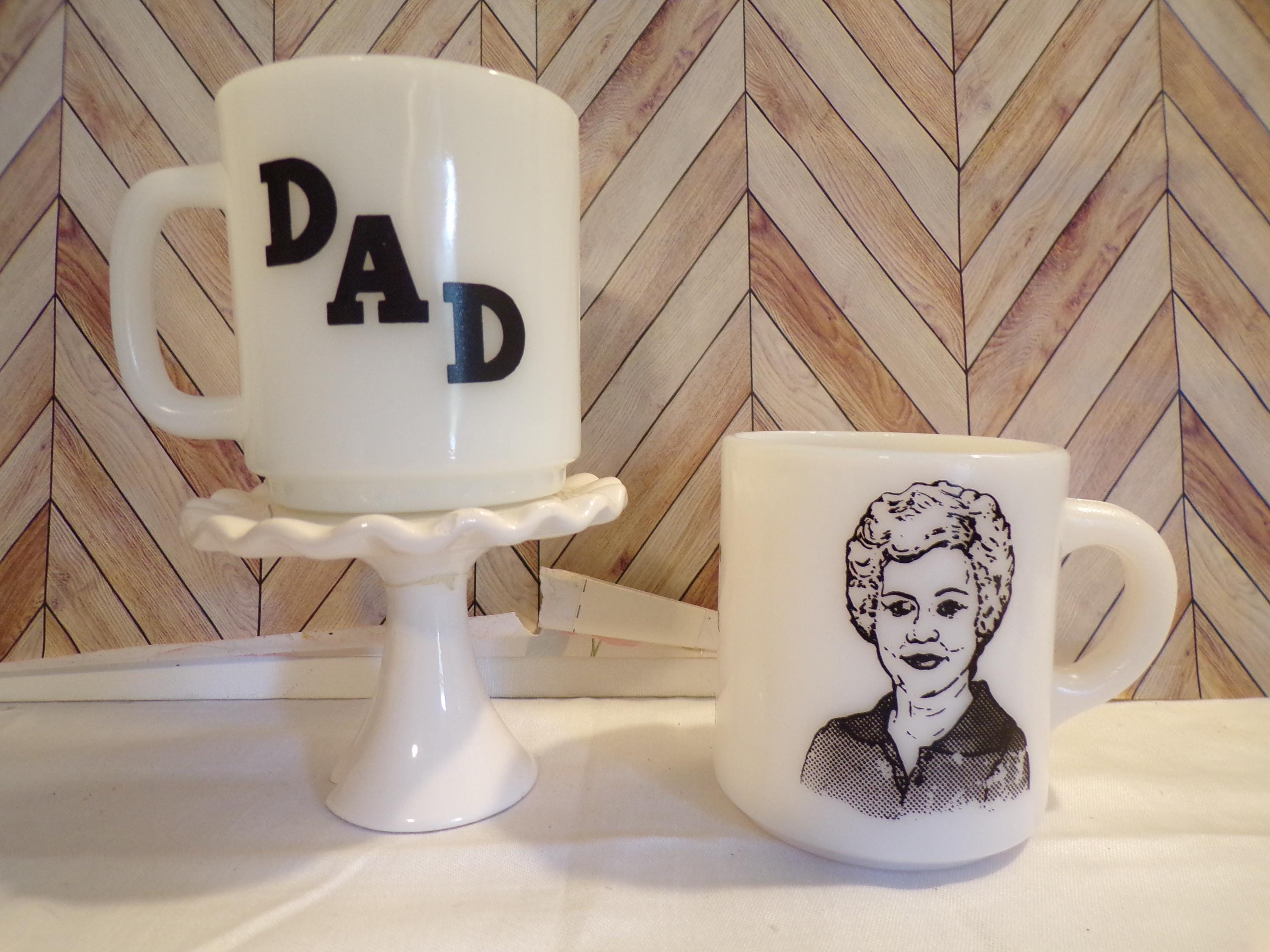12 Oz Milk Glass Mug - Etsy