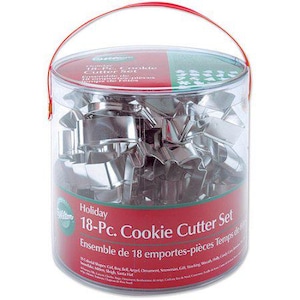Set di 18 formine per biscotti natalizi Vintage Wilton Holiday, in alluminio, a forma di biscotti natalizi, NOS
