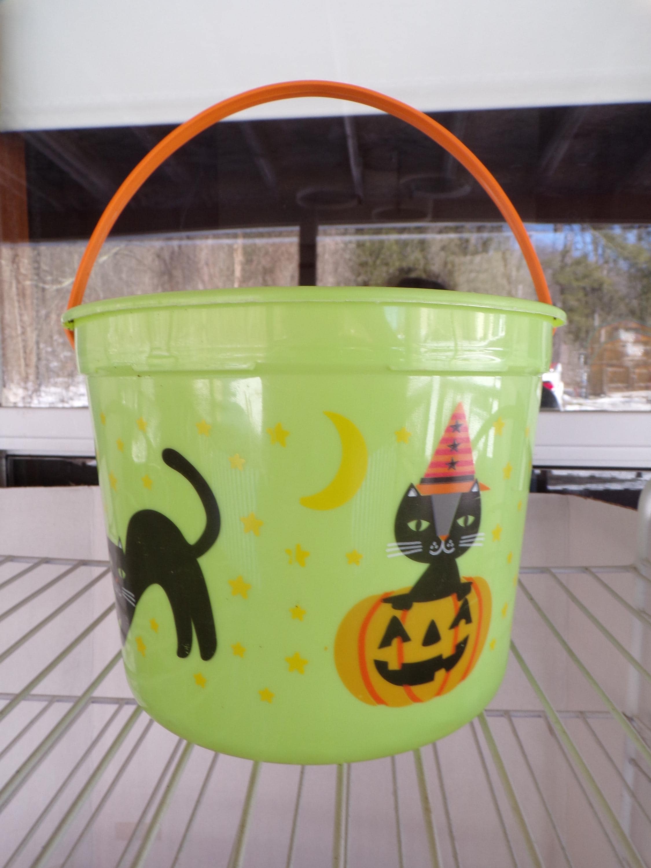 Vintage Halloween Blow Mold Big Jack Pumpkin Pail Trick or Treat Basket ...