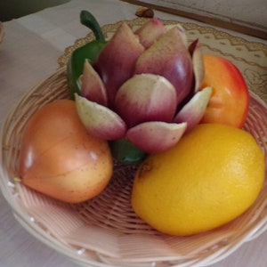 Artificial Plastic Fruit/Vegetable Basket Centerpiece, 7 Pieces image 9