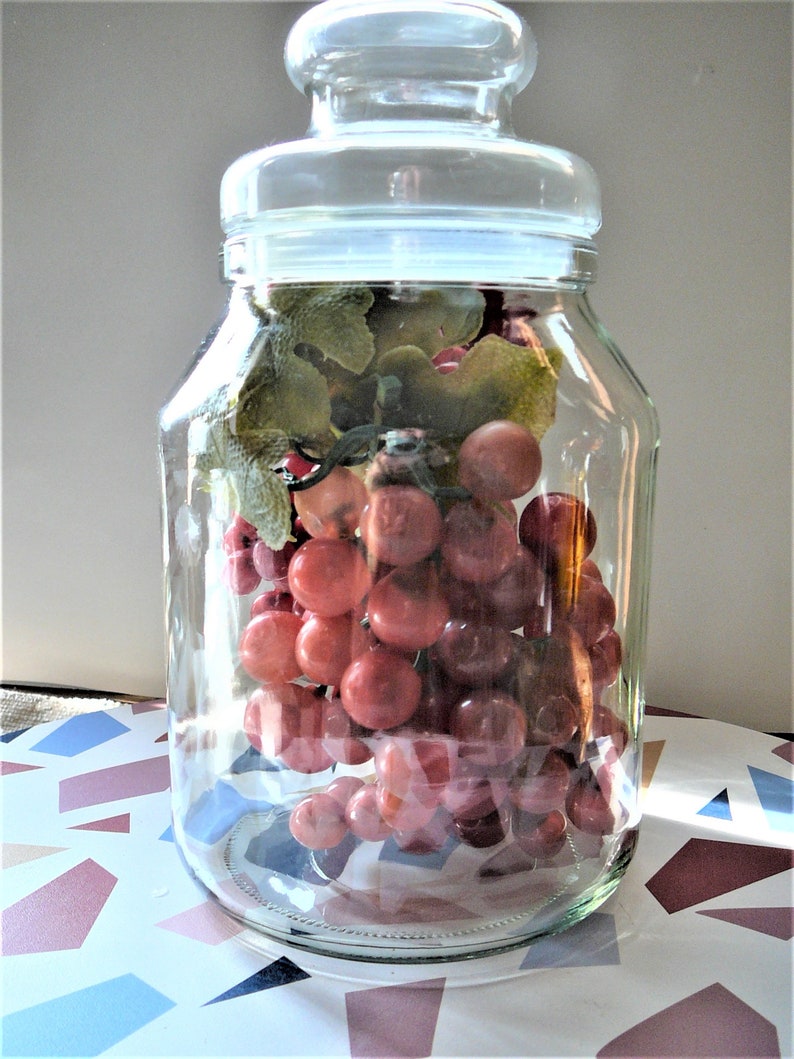 Large Apothecary Canister Jar With Lidded Rubber Seal 42 OZ. Etsy