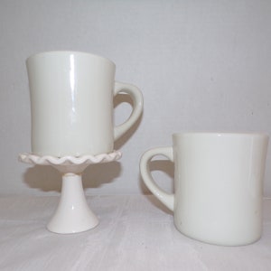 Vintage Buffalo Pottery Coffee Mugs, Para restauracyjnych/wojskowych, wytrzymałych porcelanowych kubków kolekcjonerskich do kawy, Buffalo, NY