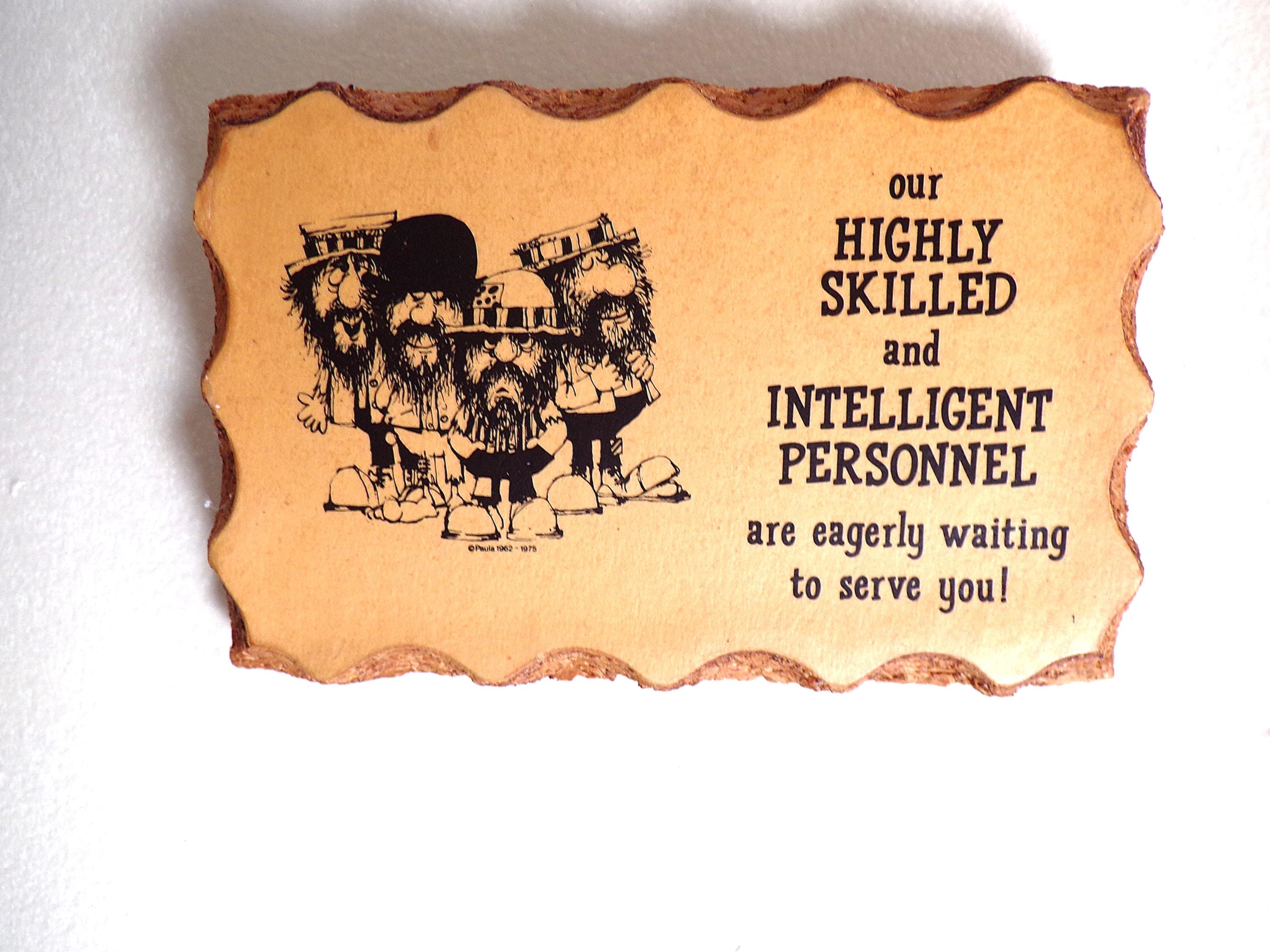 Vintage Humorous Wood Wall Plaque 