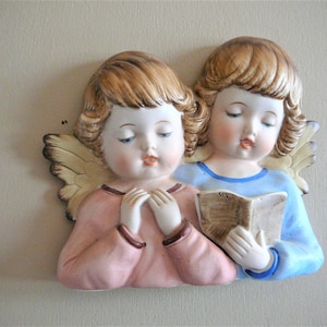 Vintage Angels Cherub Carolers Porcelana Bisque