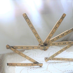 Vintage Oxwall 72 Zoll Lock Joint Folding Holz Verlängerung Lineal