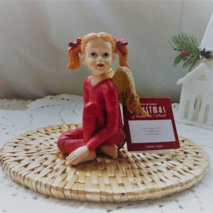 Vintage Christmas  Around the World Pajama Angel Little Girl by House of Lloyd 4 x 3 x 3