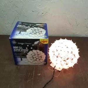 GE Holiday Ornements & Decor Lampe super sphérique transparente classique des Fêtes, 100 ampoules, intérieur/extérieur