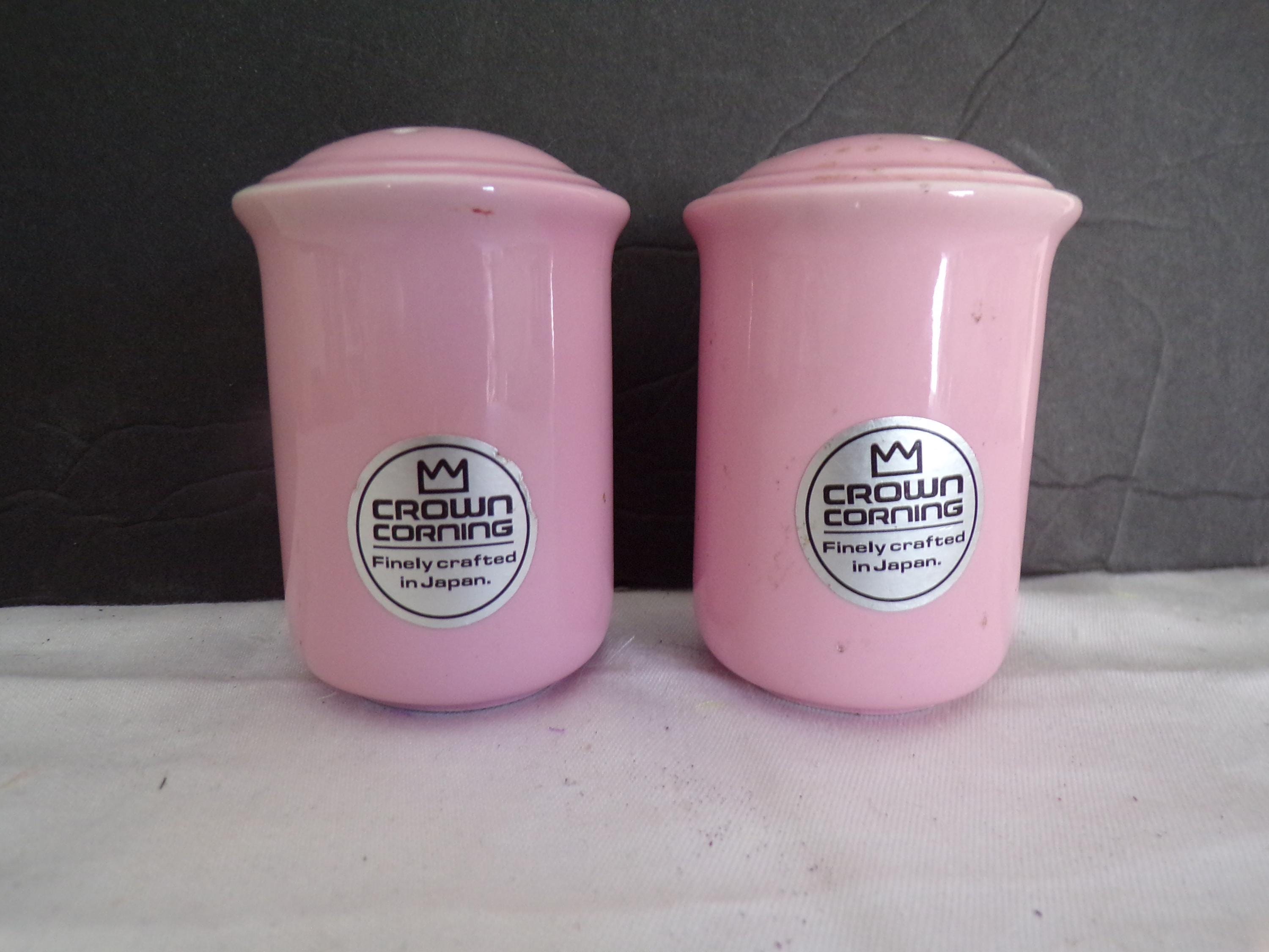 Vintage Crown Corning Salt and Pepper Shakers Finely Crafted in Japan ...