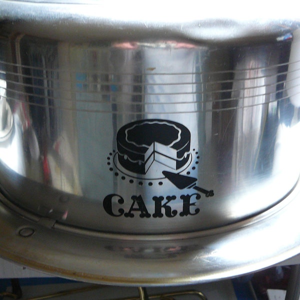 Vintage Cake Carrier with Locking Plate by West Bend Aluminum