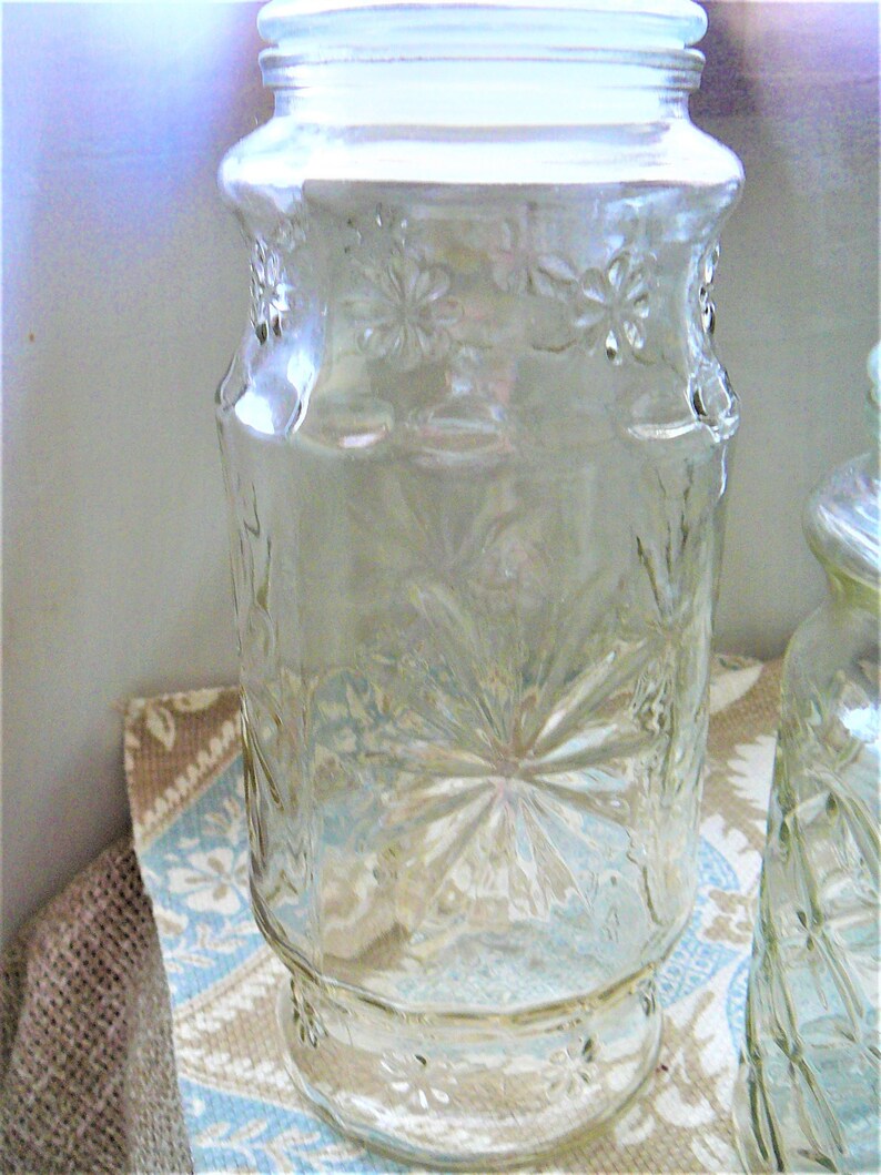 Vintage Planter Peanuts Glass Canister Jar 1984 and 1980 Etsy