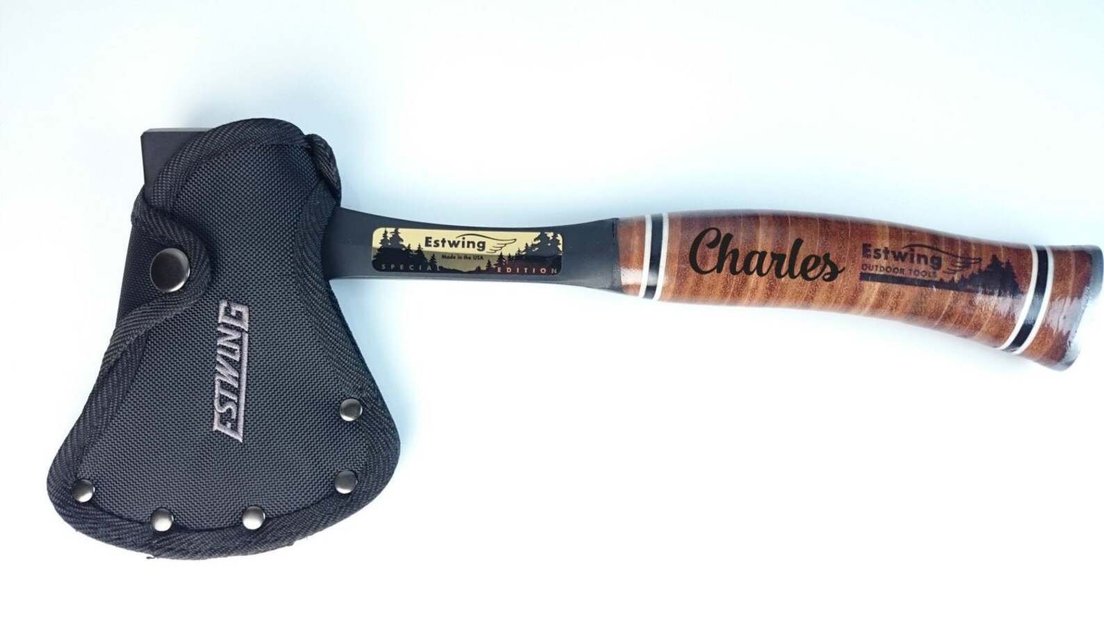 Personalized Engraved Axe with Engraved Leather Grip Handle Etsy