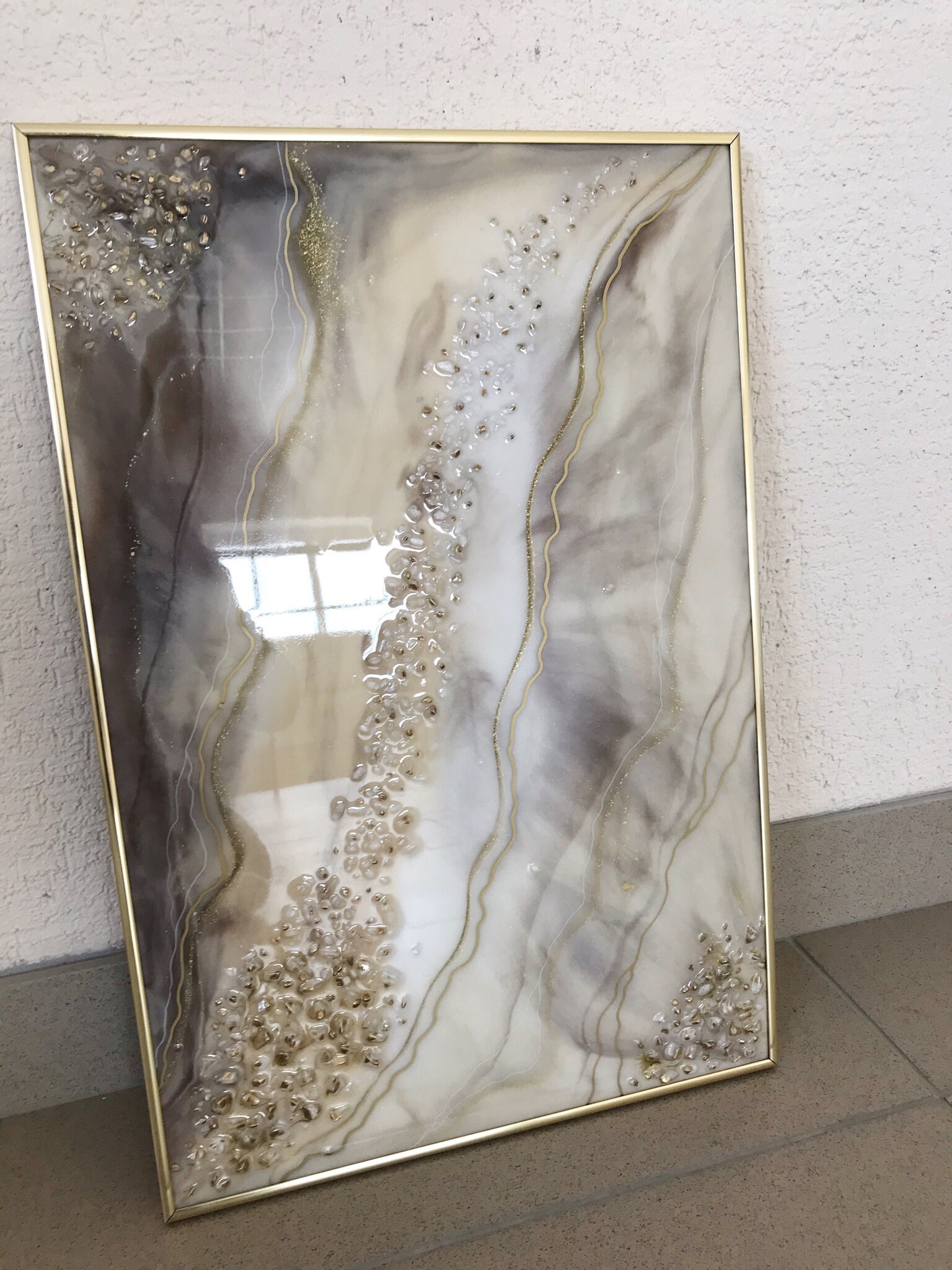 Marble resin wall art Resin art painting Epoxy original Etsy