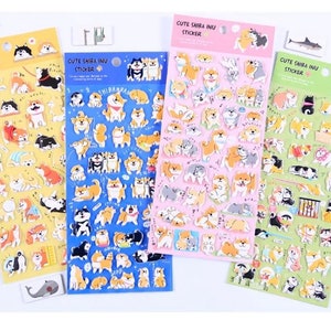 Shiba Inu puffy sticker sheets
