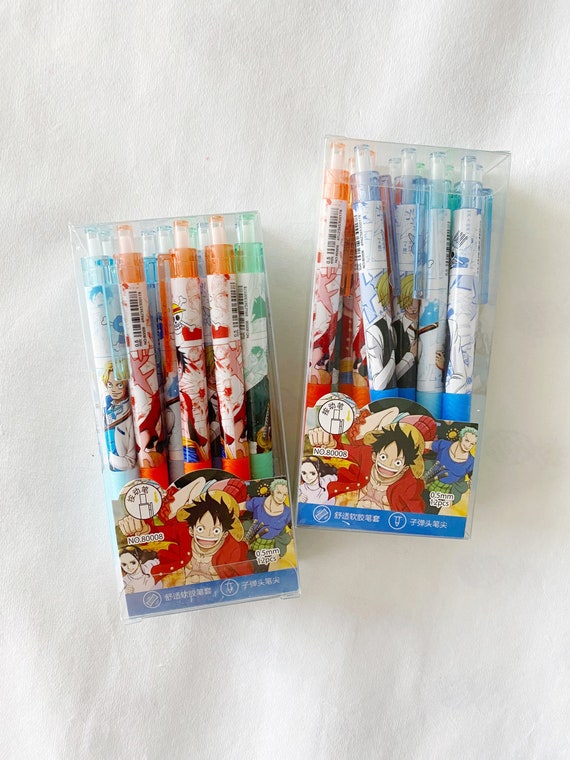 Anime Pens Anime School Supplies 12pcs Black Gel Ink Pens Writing Pens (Guimie pen-12pcs)