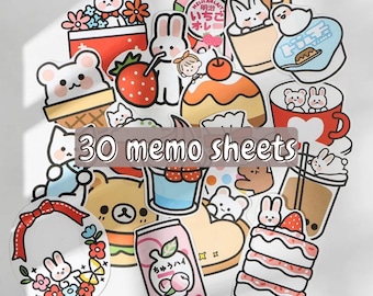 Kawaii Memo Sheets Stationery Sets