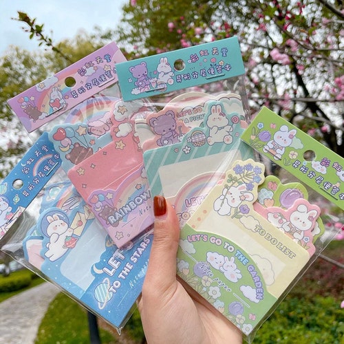 100 Pcs Cute Little Bear Memo Pad/ 100 Sheets Kawaii Memo - Etsy