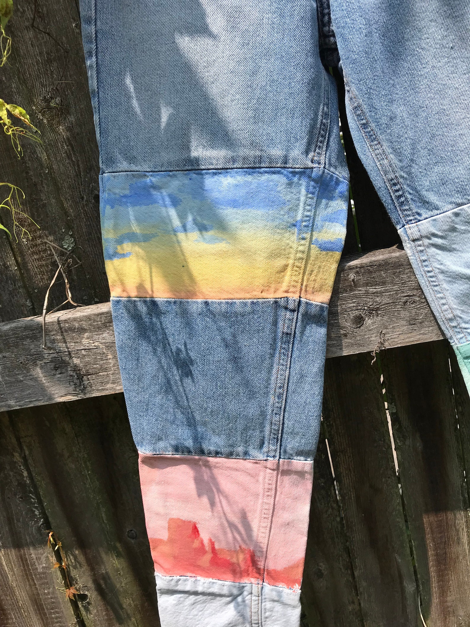 Painted Jeans Etsy