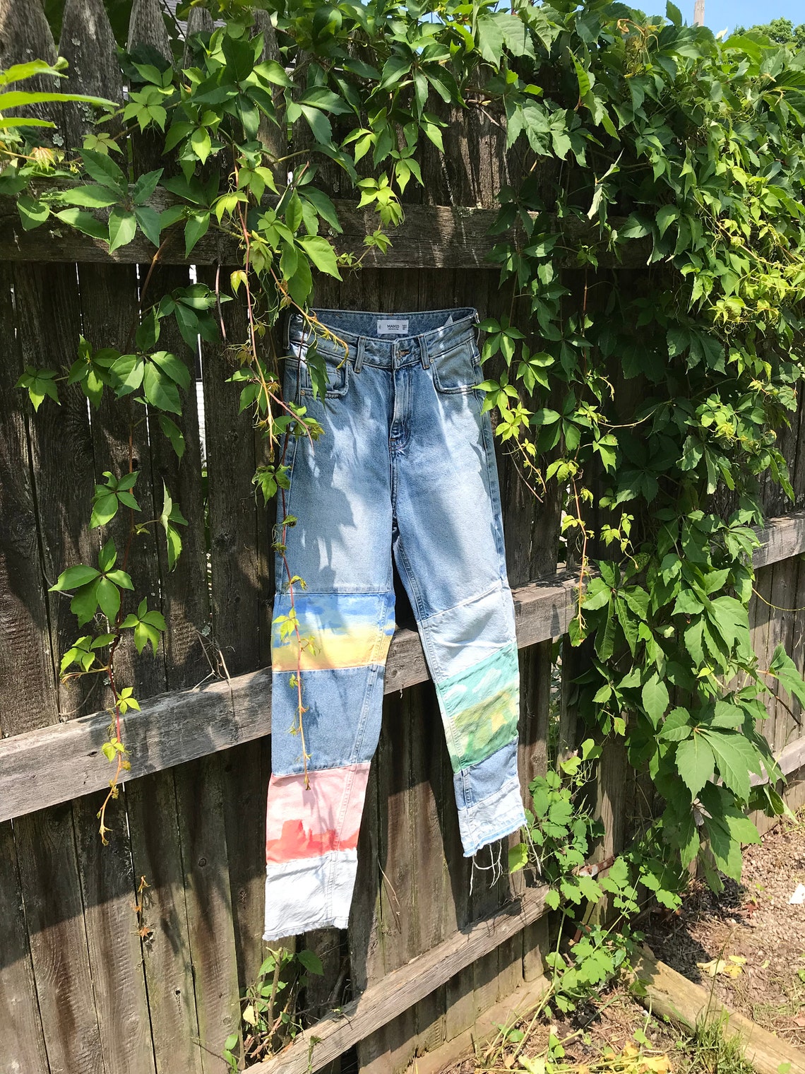 Painted Jeans - Etsy