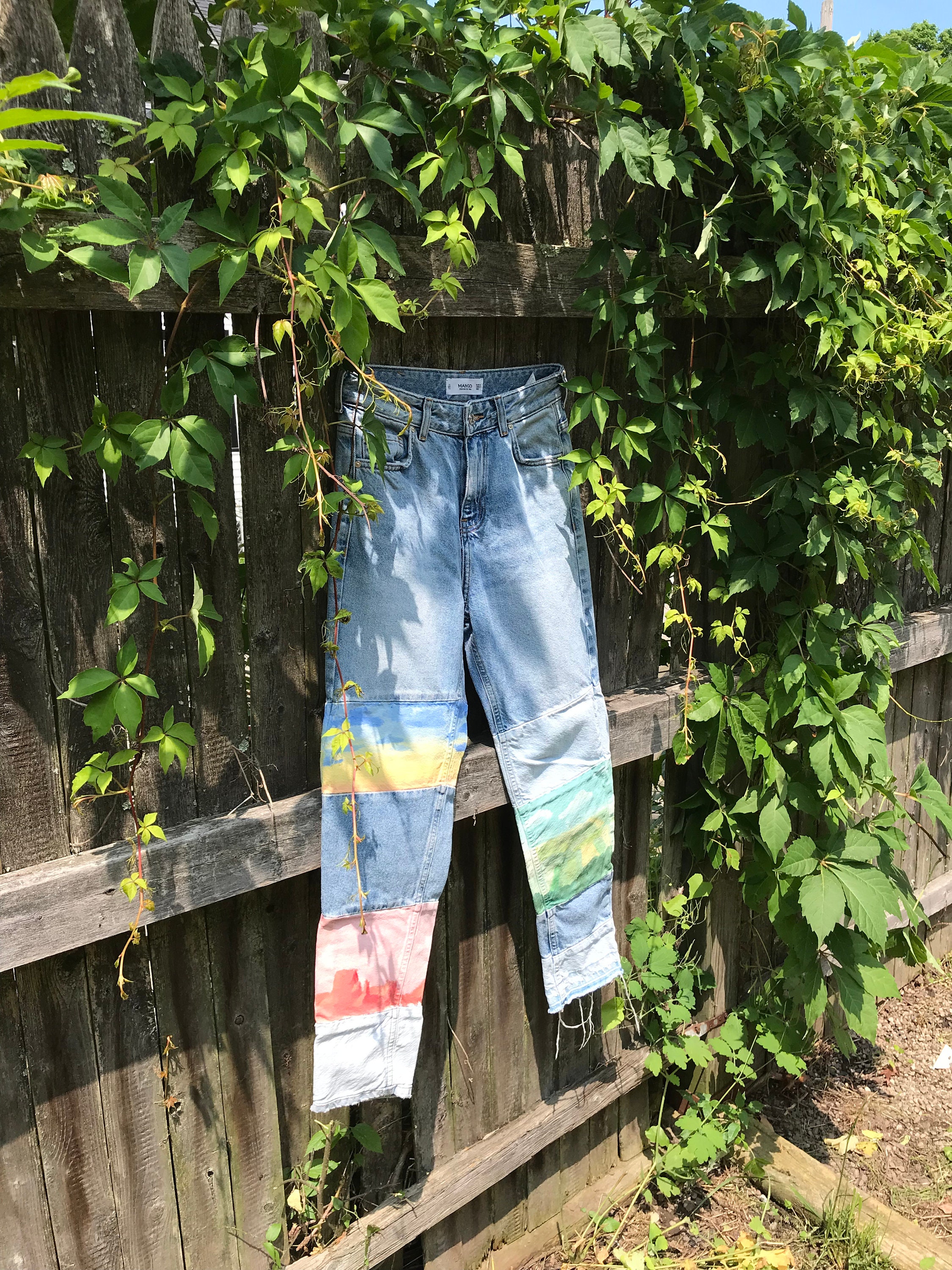 Painted Jeans Etsy