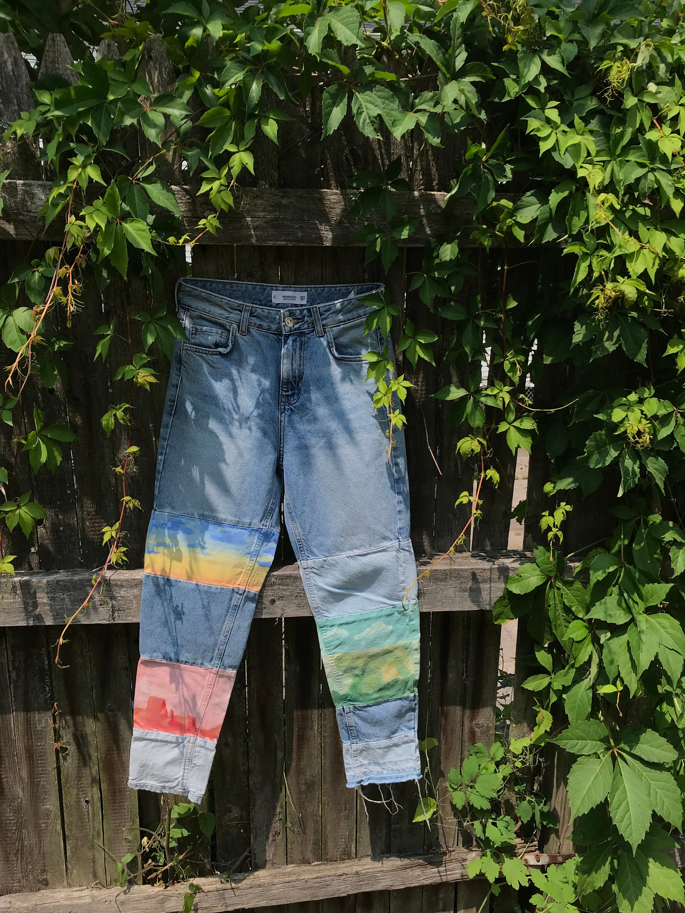 Painted Jeans Etsy