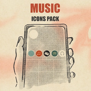 100 Hand drawn Music | Instagram Highlights | Icons | Covers | Stories
