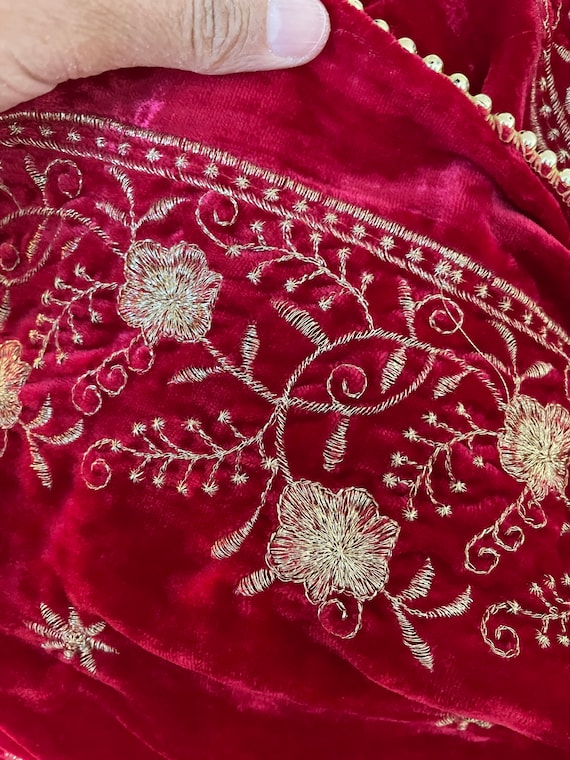 hot pink velvet shawl