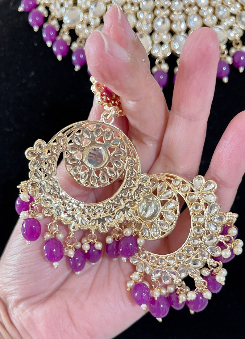 Kundan Jewelry Set, Kundan Necklace Set, Indian Kundan Jewelry Set Etsy