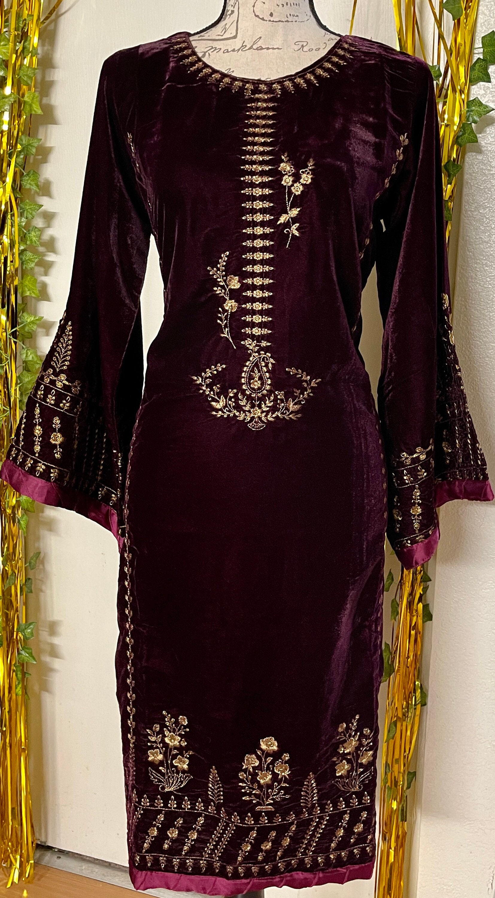 Pakistani Salwar Kameez Designer Kurti,tunic, Top, Pakistani Velvet Kurtis, Velvet  Kurtis - Etsy