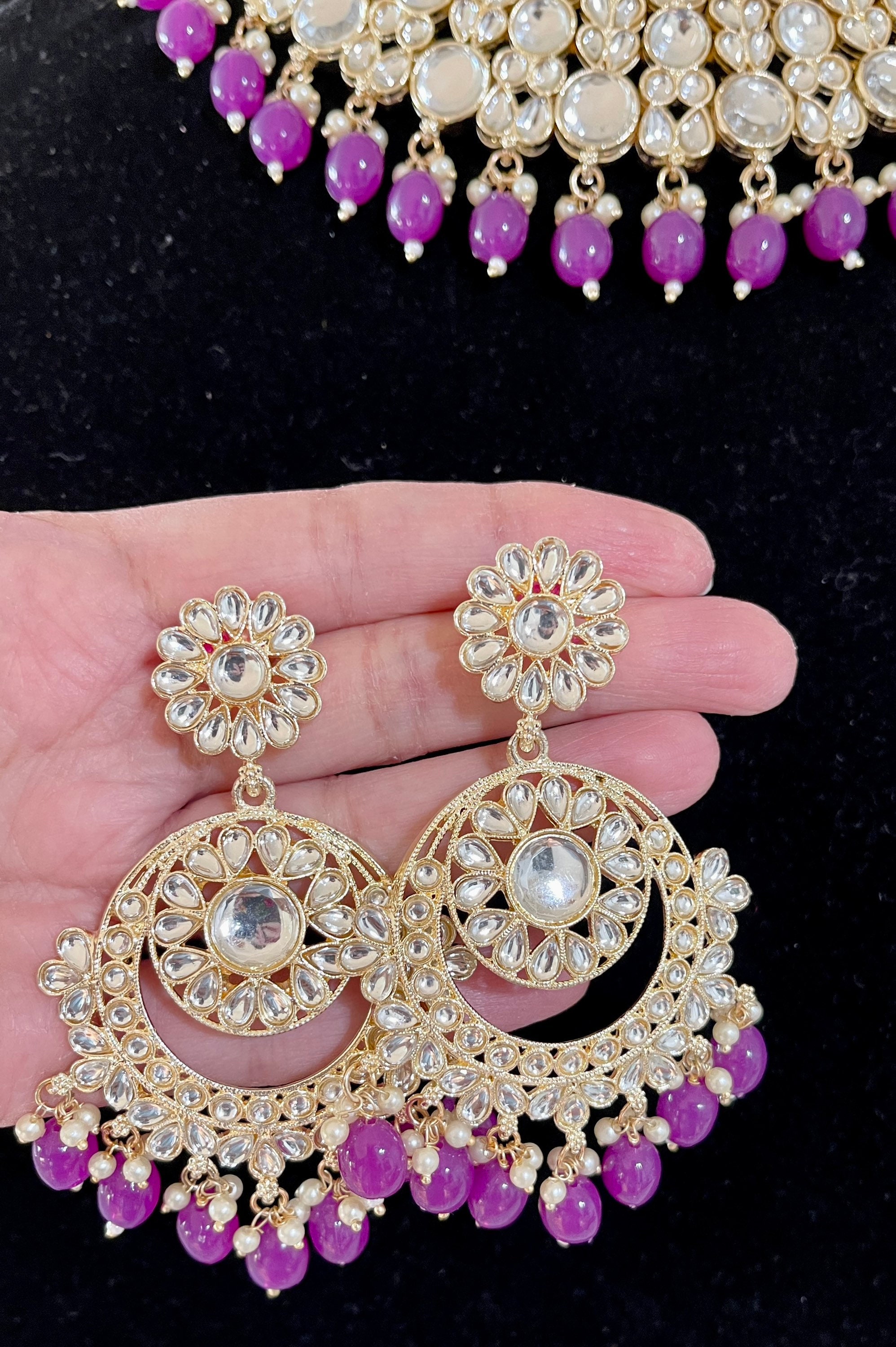 Kundan Jewelry Set, Kundan Necklace Set, Indian Kundan Jewelry Set Etsy