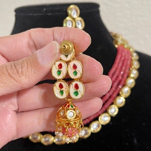 Kundan jewelry set/kundan jewelry/kundan necklace set image 3