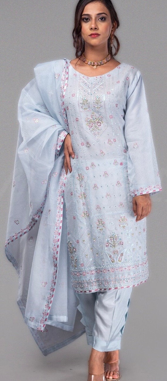 strapless open back dress Pakistani Formal Dress By Khaadi