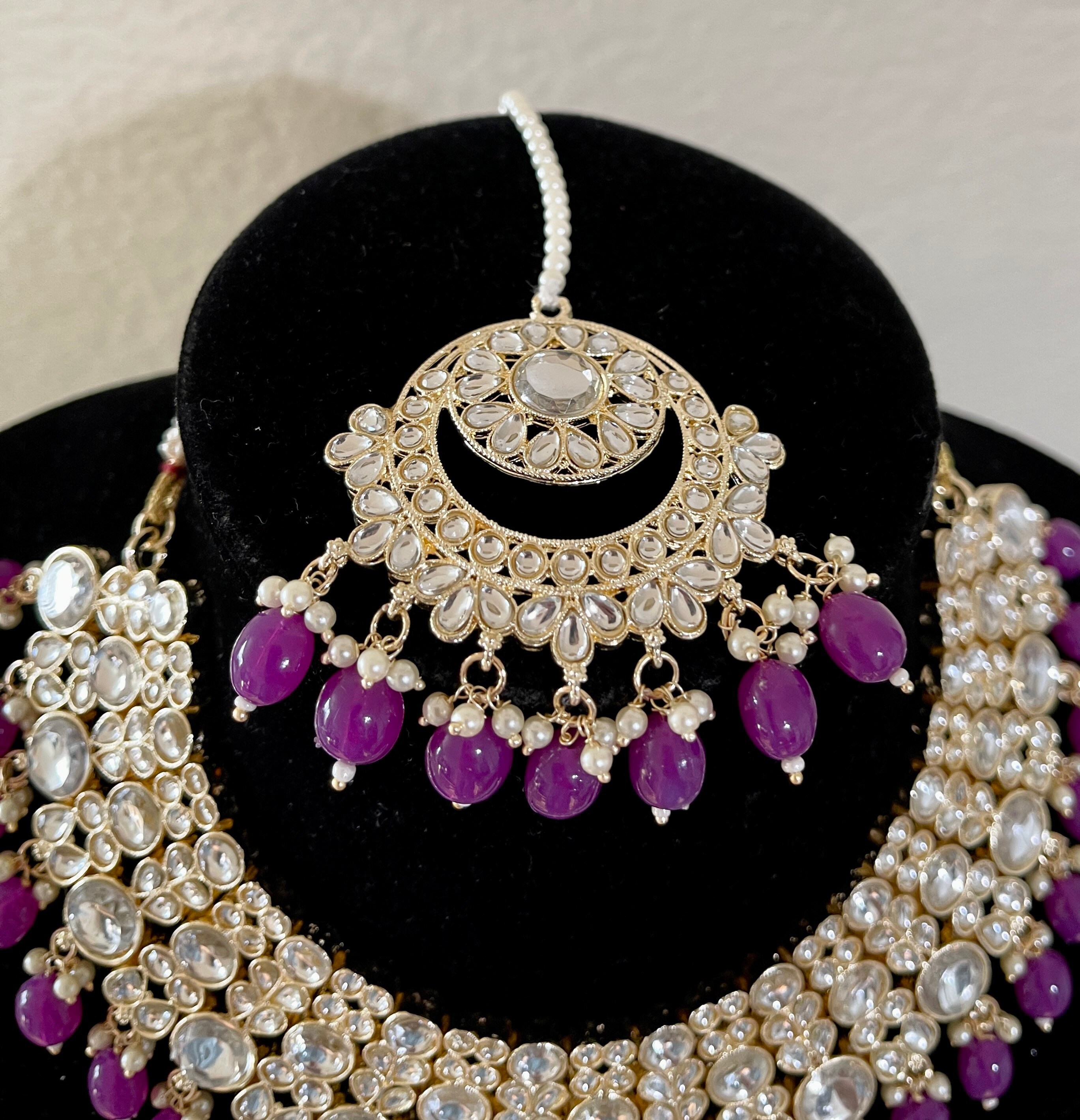 Kundan Jewelry Set, Kundan Necklace Set, Indian Kundan Jewelry Set Etsy