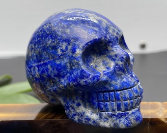 2'' natuurlijke handgesneden Lapis Lazuli schedel, kristallen schedel, schedel gesneden, edelsteen gesneden schedel, kristallen schedel helende steen, kristal geschenken 1PC