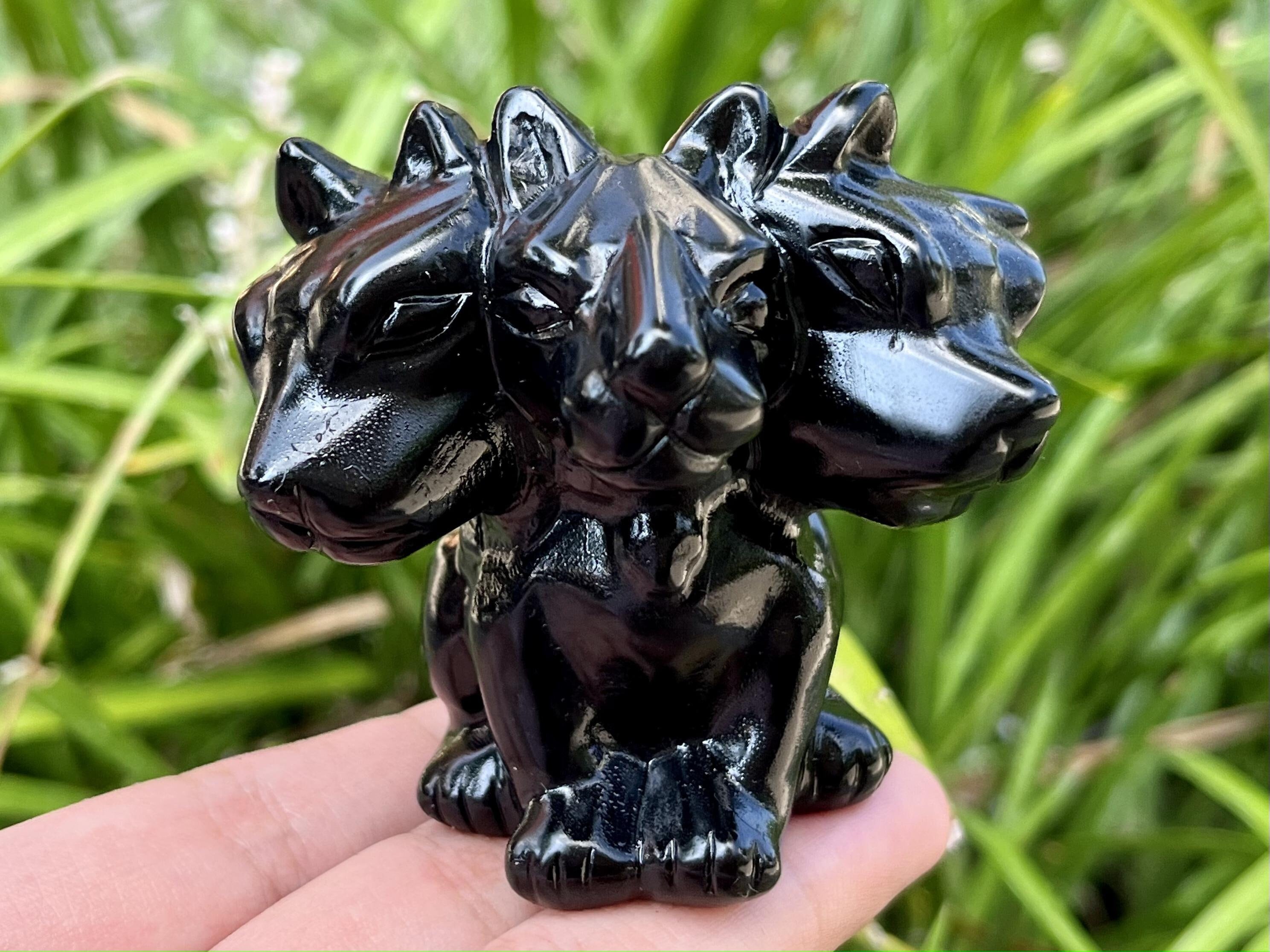 ブラックオブシディアン 犬 わんこ Obsidian Dog - Etsy