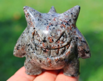 2" Natural Yooperlite Carved Gengar,Quartz Crystal Carved ,Crystal Gengar ,Yooperlite Gengar，Crystal Healing，Crystal Gifts 1PC